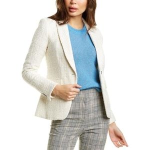 NWT Veronica Beard CutAway Dickey Blazer S 2 Ivory